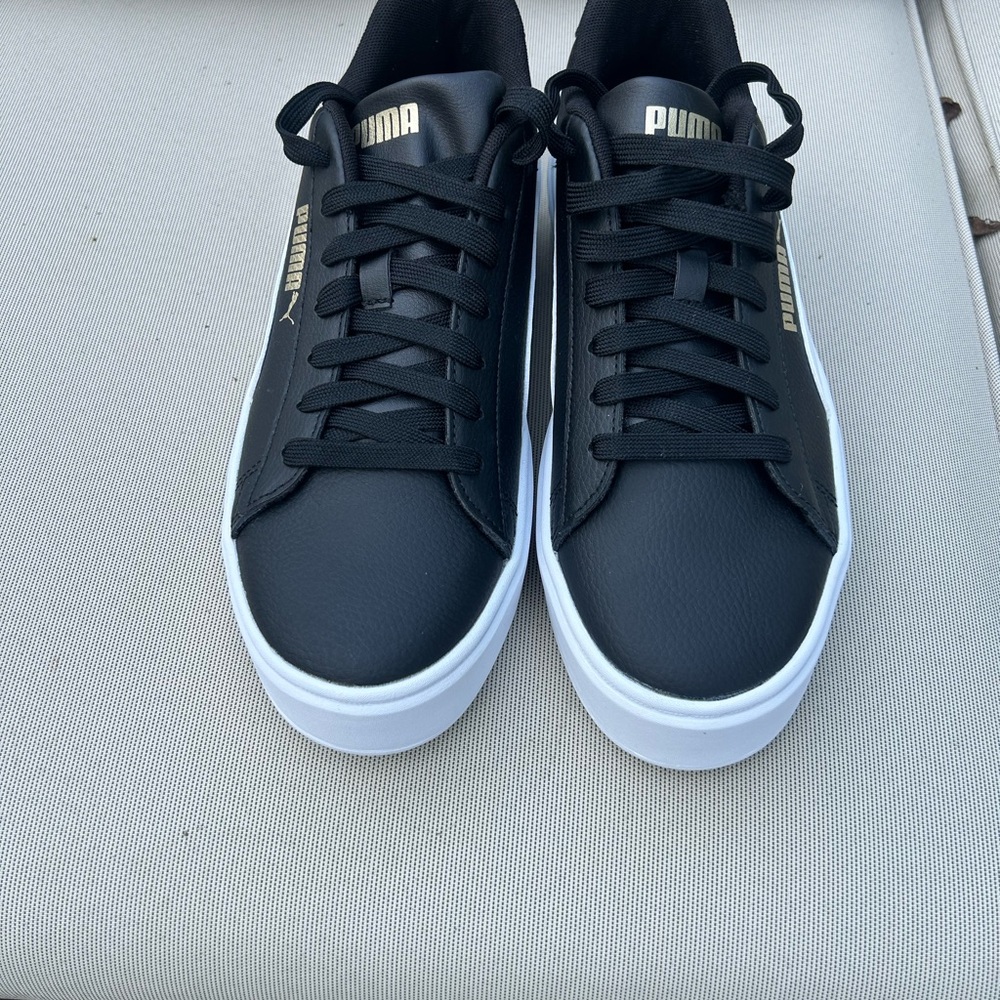 Puma Black and White Athletic Shoes